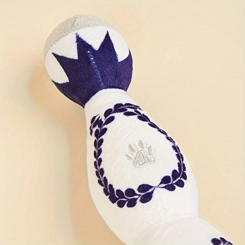 Squeaky Plush Dog Chew Toy – Durable & Stylish Vase Design
